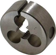 Irwin Hanson - 5/16-24 UNF Thread, 1" Outside Diam Carbon Steel Round Die - 3/8" Thick, Right Hand Thread, Adjustable - Exact Industrial Supply