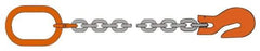 Pewag - 10' Long, 12,000 Lb Basket Capacity, 12,000 Lb Vertical Capacity, Alloy Steel Web Sling - SOG Chain Sling, 1/2" Diam Chain, Silver (Color), with Grab Hook & Master Link - Benchmark Tooling