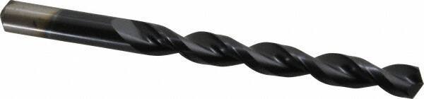 Cleveland - 7/16" 135° Cobalt Jobber Drill - TiAlN Finish, Right Hand Cut, Parabolic Flute, Straight Shank, 5-1/2" OAL, Split Point - Benchmark Tooling