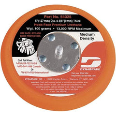 Dynabrade - 5" Diam Hook & Loop Disc Backing Pad - Medium Density, 13,000 RPM - Benchmark Tooling