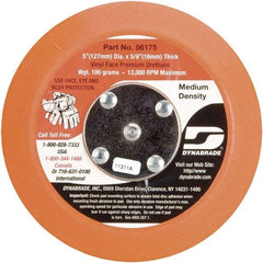 Dynabrade - 5" Diam Adhesive/PSA Disc Backing Pad - Medium Density, 13,000 RPM - Benchmark Tooling