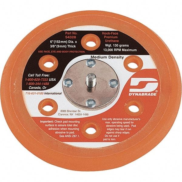 Dynabrade - 6" Diam Disc Backing Vacuum Replacement Pad - Medium Density, 13,000 RPM, Speed-Lok Compatible - Benchmark Tooling