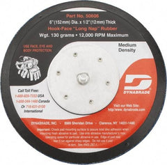 Dynabrade - 6" Diam Hook & Loop Disc Backing Pad - Medium Density, 13,000 RPM - Benchmark Tooling