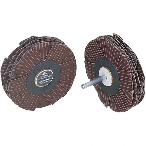 Dynabrade - 4" Diam 80 Grit Coated Sanding Star - Medium Grade, Spindle Mount - Benchmark Tooling