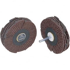 Dynabrade - 4" Diam 80 Grit Coated Sanding Star - Medium Grade, Spindle Mount - Benchmark Tooling