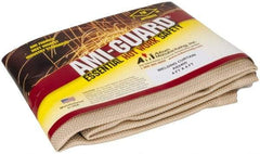 Auburn Mfr - 4' High x 4' Wide x 0.04" Thick Silica Welding Curtain - Tan, Grommet - Benchmark Tooling