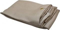 Auburn Mfr - 5' High x 4' Wide x 0.04" Thick Silica Welding Curtain - Tan, Grommet - Benchmark Tooling