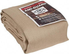 Auburn Mfr - 10' High x 6' Wide x 0.04" Thick Silica Welding Curtain - Tan, Grommet - Benchmark Tooling