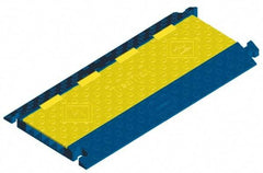 Hubbell Wiring Device-Kellems - 5 Channel, T-Shaped, Drop Over Cable Ramp - 25 Inch Long x 20 Inch Wide x 2.31 Inch High, Yellow and Blue - Benchmark Tooling