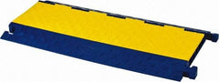 Hubbell Wiring Device-Kellems - 5 Channel, T-Shaped, Drop Over Cable Ramp - 36 Inch Long x 17-1/2 Inch Wide x 1.95 Inch High, Yellow and Blue - Benchmark Tooling