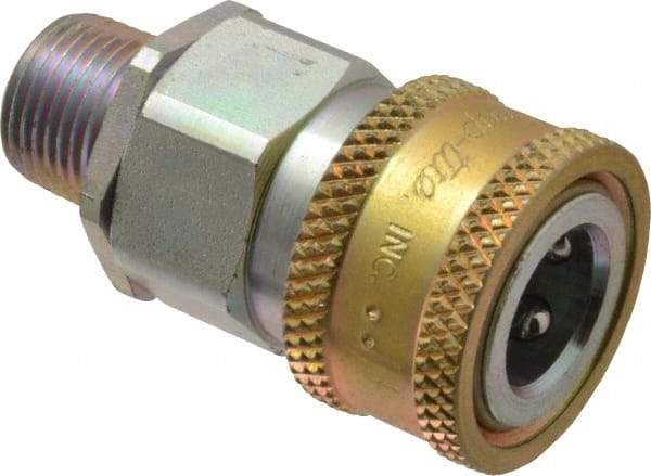 Parker - 3/8 Thread Steel Hydraulic Hose MPT Fitting - 4,500 psi - Benchmark Tooling