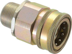 Parker - 1 Thread Steel Hydraulic Hose MPT Fitting - 2,000 psi - Benchmark Tooling