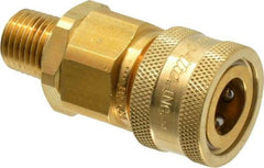 Parker - 1/4 Thread Brass Hydraulic Hose MPT Fitting - 2,250 psi - Benchmark Tooling