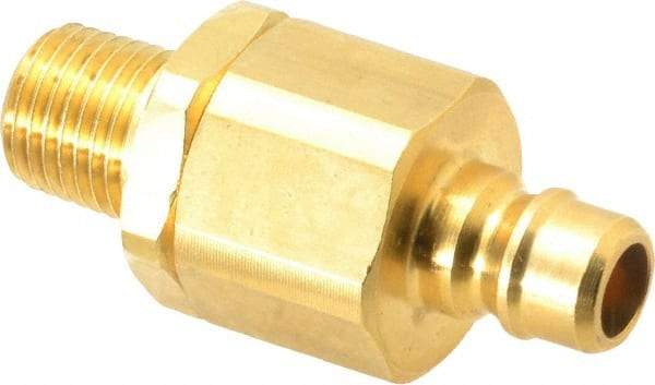 Parker - 1/4 Thread Brass Hydraulic Hose MPT Fitting - 2,250 psi - Benchmark Tooling