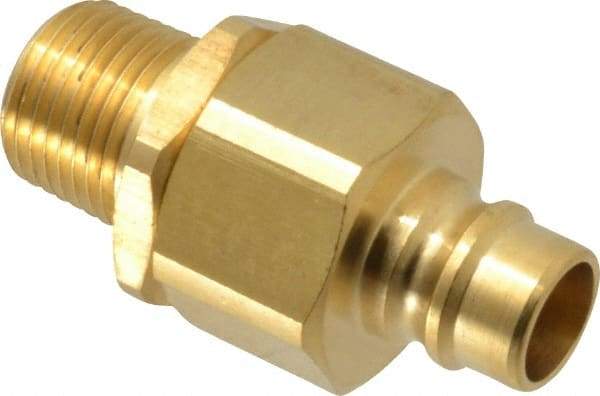 Parker - 1/2 Thread Brass Hydraulic Hose MPT Fitting - 2,000 psi - Benchmark Tooling