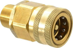 Parker - 3/4 Thread Brass Hydraulic Hose MPT Fitting - 2,000 psi - Benchmark Tooling