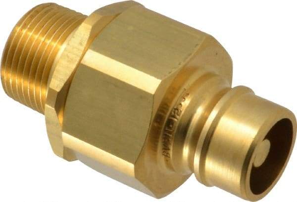 Parker - 3/4 Thread Brass Hydraulic Hose MPT Fitting - 2,000 psi - Benchmark Tooling