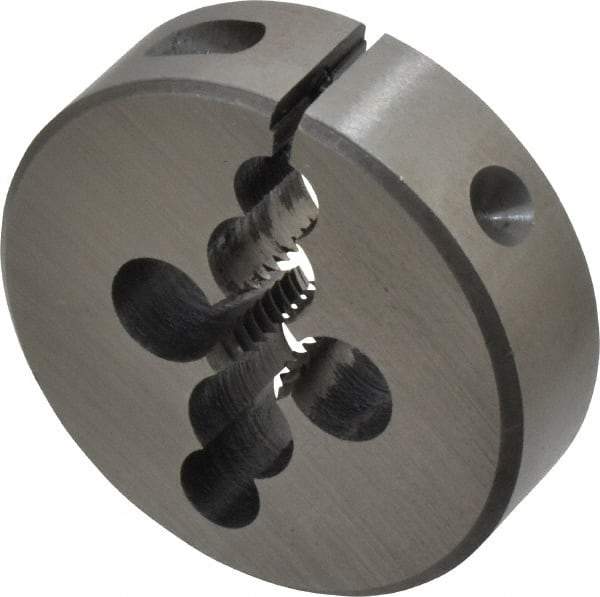 Interstate - 3/8-16 UNC Thread, 2" Outside Diam High Speed Steel Round Die - Right Hand Thread, Adjustable - Exact Industrial Supply