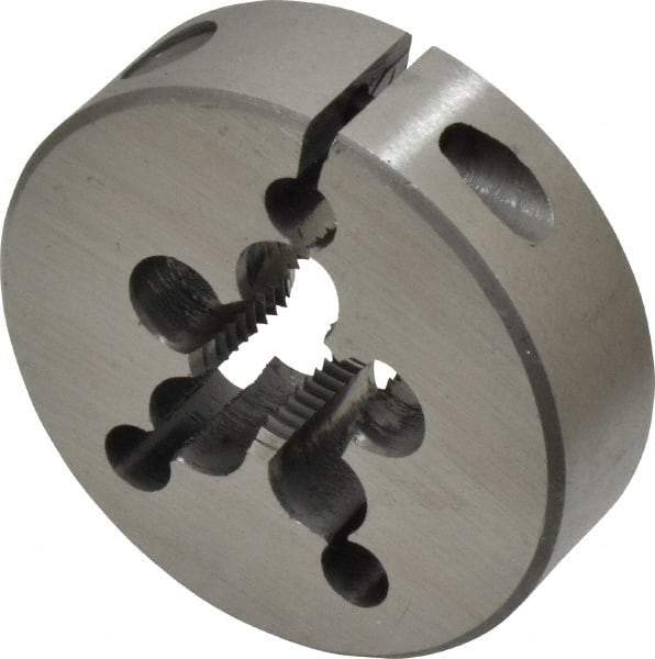 Interstate - 9/16-18 UNF Thread, 2" Outside Diam High Speed Steel Round Die - Right Hand Thread, Adjustable - Exact Industrial Supply