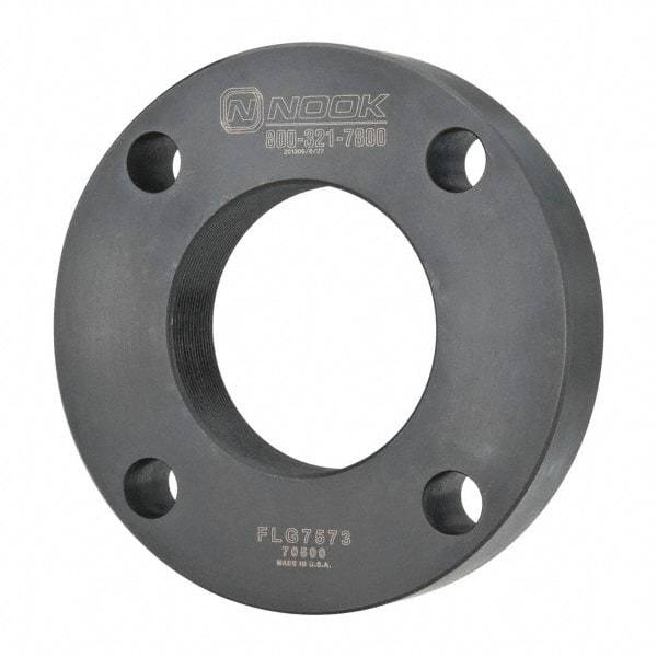 Nook Industries - 4.94" Flange OD x 0.9" Thickness Precision Acme Mounting Flange - For 2-4 Bars, 4 Mounting Holes, Steel - Benchmark Tooling