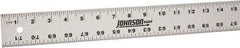 Johnson Level & Tool - 72" Long, 1/8, 1/16" Graduation, Aluminum Rule - English Graduation Style, Gray, Anodized Finish - Benchmark Tooling