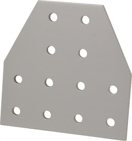 80/20 Inc. - 4" Wide, 4" High, Open Shelving 12 Hole Tee Plate - Aluminum, Use with Series 10 & Bolt Kit 3393 - Benchmark Tooling
