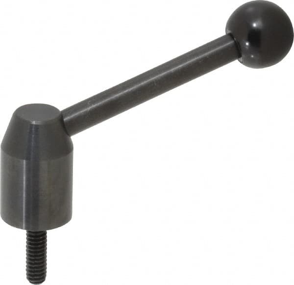 J.W. Winco - 1/4-20, 0.53" Hub Diam, Steel Threaded Stud Adjustable Clamping Handle - Benchmark Tooling