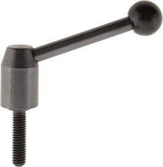 J.W. Winco - 5/16-18, 0.53" Hub Diam, Steel Threaded Stud Adjustable Clamping Handle - Benchmark Tooling