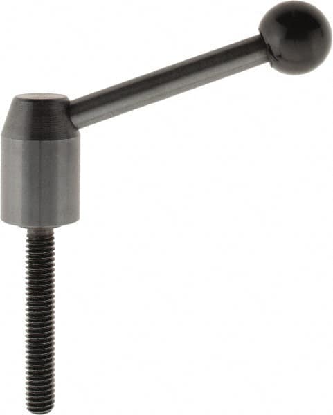 J.W. Winco - 5/16-18, 0.53" Hub Diam, Steel Threaded Stud Adjustable Clamping Handle - Benchmark Tooling