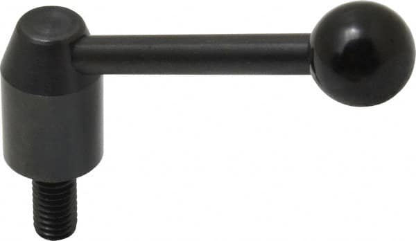 J.W. Winco - 3/8-16, 0.53" Hub Diam, Steel Threaded Stud Adjustable Clamping Handle - Benchmark Tooling