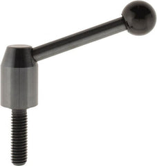 J.W. Winco - 3/8-16, 0.53" Hub Diam, Steel Threaded Stud Adjustable Clamping Handle - Benchmark Tooling