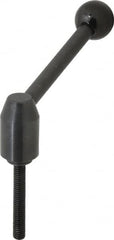 J.W. Winco - 3/8-16, Steel Threaded Stud Adjustable Clamping Handle - 4.33" OAL, 1.91" High - Benchmark Tooling