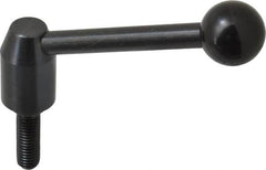 J.W. Winco - 1/2-13, Steel Threaded Stud Adjustable Clamping Handle - 4.33" OAL, 1.91" High - Benchmark Tooling
