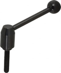 J.W. Winco - 1/2-13, Steel Threaded Stud Adjustable Clamping Handle - 4.88" OAL, 2.17" High - Benchmark Tooling