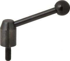 J.W. Winco - M8 x 1.25, 13.5mm Hub Diam, Steel Threaded Stud Adjustable Clamping Handle - 70mm OAL, 33.5mm High - Benchmark Tooling