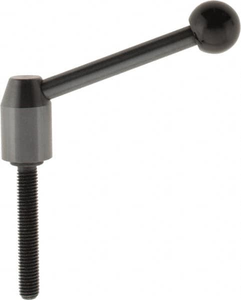 J.W. Winco - M10 x 1.5, 19mm Hub Diam, Steel Threaded Stud Adjustable Clamping Handle - Benchmark Tooling