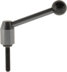 J.W. Winco - M10 x 1.5, 19mm Hub Diam, Steel Threaded Stud Adjustable Clamping Handle - Benchmark Tooling