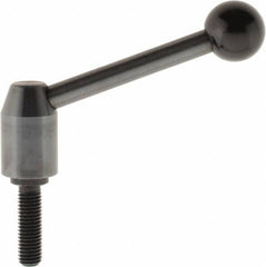 J.W. Winco - M12 x 1.75, 19mm Hub Diam, Steel Threaded Stud Adjustable Clamping Handle - Benchmark Tooling