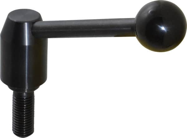 J.W. Winco - M16 x 2.0, 23mm Hub Diam, Steel Threaded Stud Adjustable Clamping Handle - Benchmark Tooling