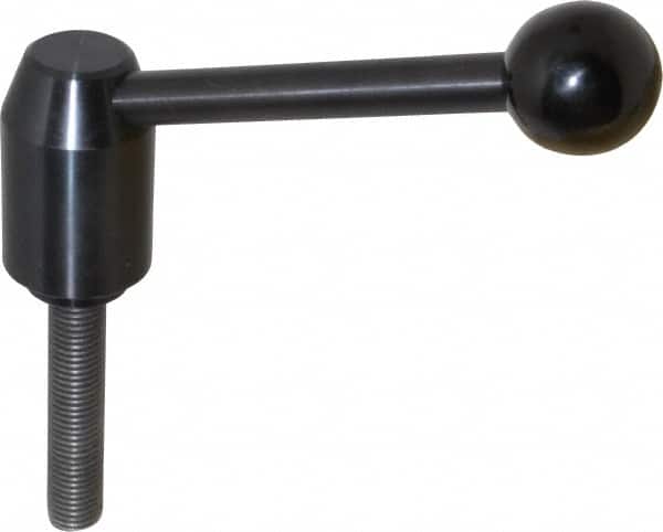 J.W. Winco - M16 x 2.0, 28mm Hub Diam, Steel Threaded Stud Adjustable Clamping Handle - Benchmark Tooling