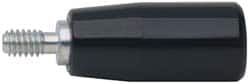 Value Collection - 1/4-20 Threaded Stem, Revolving Handwheel & Machine Handle - Phenolic Cylindrical Handle, 0.47" Long Steel Stem, 1.57" Handle Length, 2.14" OAL - Benchmark Tooling