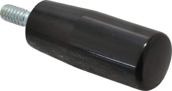 Value Collection - 1/4-20 Threaded Stem, Revolving Handwheel & Machine Handle - Phenolic Cylindrical Handle, 0.51" Long Steel Stem, 1.97" Handle Length, 2.58" OAL - Benchmark Tooling
