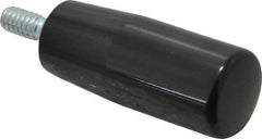 Value Collection - 1/4-20 Threaded Stem, Revolving Handwheel & Machine Handle - Phenolic Cylindrical Handle, 0.51" Long Steel Stem, 1.97" Handle Length, 2.58" OAL - Benchmark Tooling