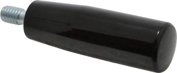 Value Collection - 3/8-16 Threaded Stem, Revolving Handwheel & Machine Handle - Phenolic Cylindrical Handle, 0.63" Long Steel Stem, 3.15" Handle Length, 3.88" OAL - Benchmark Tooling