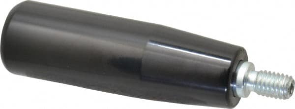 Value Collection - 3/8-16 Threaded Stem, Revolving Handwheel & Machine Handle - Phenolic Cylindrical Handle, 0.63" Long Steel Stem, 3.54" Handle Length, 4.27" OAL - Benchmark Tooling