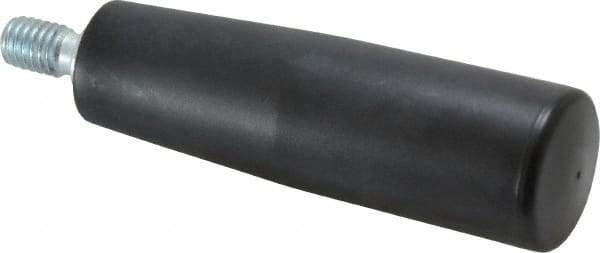 Value Collection - 3/8-16 Threaded Stem, Revolving Handwheel & Machine Handle - Technopolymer Cylindrical Handle, 0.63" Long Steel Stem, 3.54" Handle Length, 4.27" OAL - Benchmark Tooling