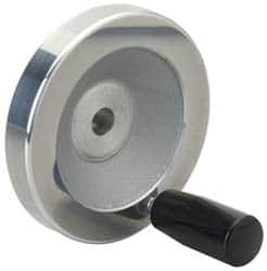 Value Collection - 3.15" Diam, Aluminum Handwheel with Handle - 1.02" Hub Diam - Benchmark Tooling