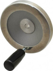 Value Collection - 3.94" Diam, Aluminum Handwheel with Handle - 1.1" Hub Diam - Benchmark Tooling