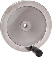 Value Collection - 7.87" Diam, Aluminum Handwheel with Handle - 1.65" Hub Diam - Benchmark Tooling