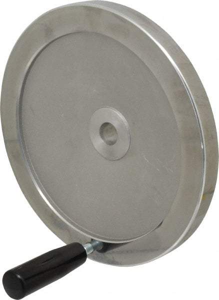 Value Collection - 9.84" Diam, Aluminum Handwheel with Handle - 1.89" Hub Diam - Benchmark Tooling